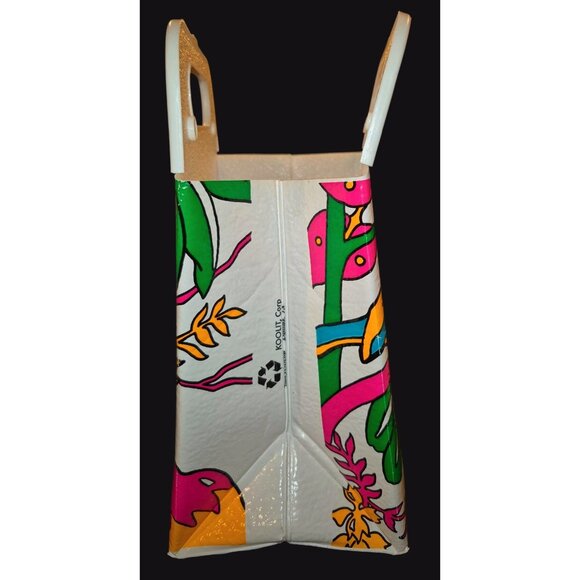 Vintage Koolit Corp Tropical Parrot & Toucan Insulated Lunch Tote Bag NOS Kitsch - Picture 4 of 10